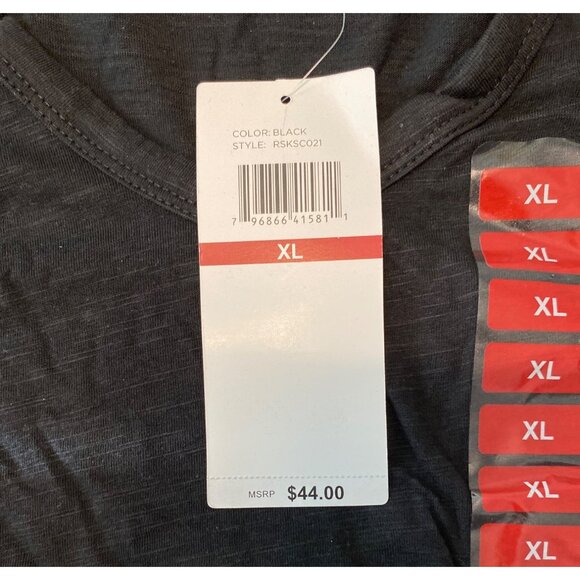 Rafaella Womens Black Short Sleeve V-Neck T-Shirt XL Lightweight Casual - Picture 3 of 4